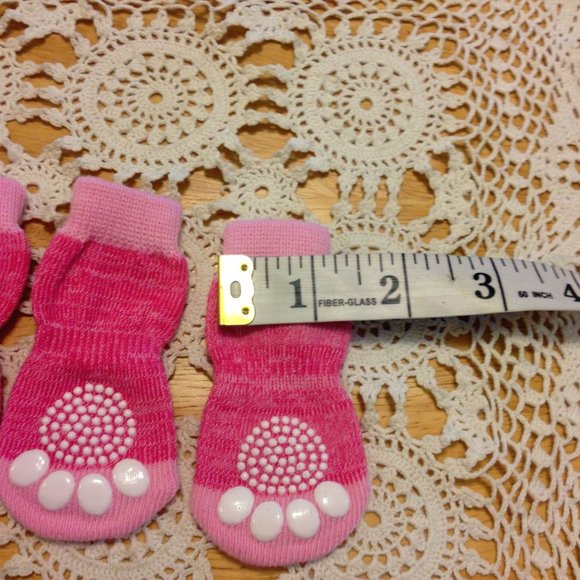 Non-Slip Dog Boots for itty bitty doggies, pink - Picture 6 of 6